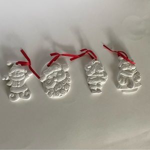 4 Art Minds Paintable Christmas Ornaments elf Santa’s snowwoman